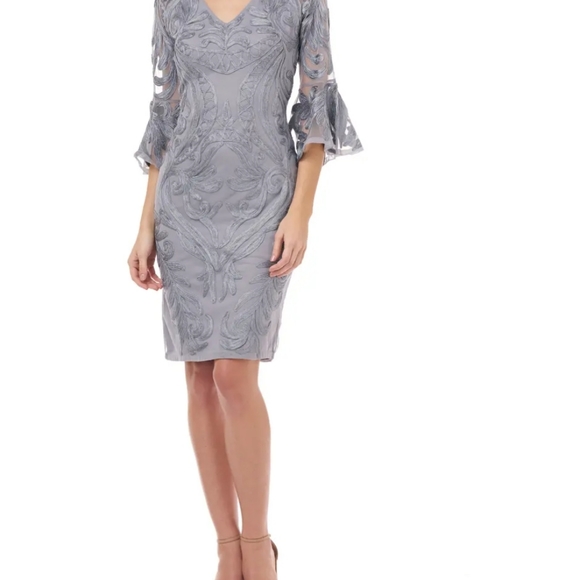 JS Collections Dresses & Skirts - Bell Sleeve Soutache Cocktail Dress